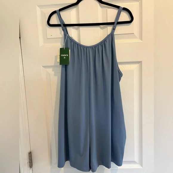 NWT Halara Spaghetti Pocket Solid Wide Leg Casual Jumpsuit - Picture 4 of 9